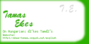 tamas ekes business card